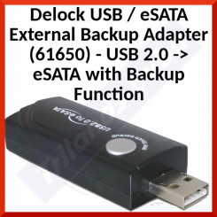 Delock USB / eSATA External Backup Adapter (61650) - USB 2.0 -> eSATA with Backup Function